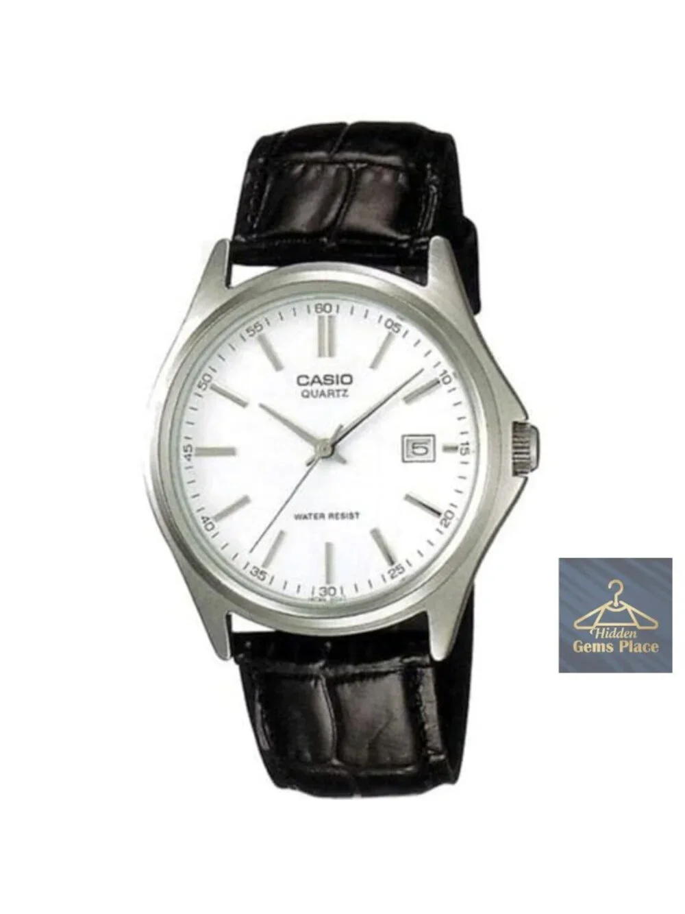Men's Quartz Wrist Watch, 38mm Stainless Steel Case, Water Resistant